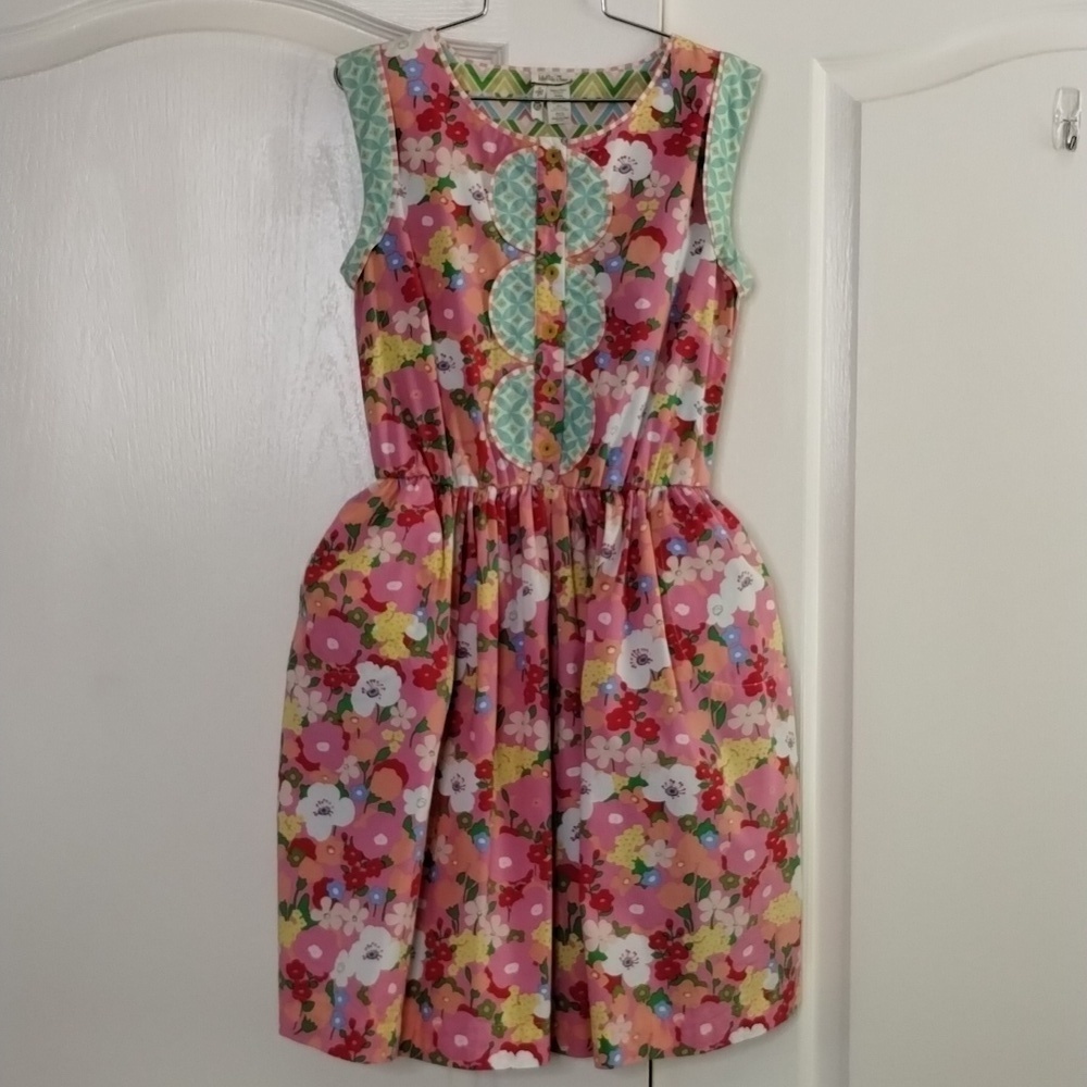 Matilda Jane women's XS Leah floral print sleeveless dress lined